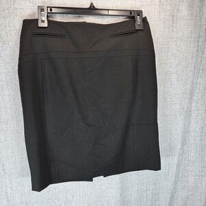 Express Women's Black Slit Zipper Pencil Skirt Mini Pocket Size 4 Lined Business